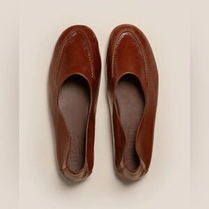 Hereu Julio Crinkled Glossy High Cut Deconstructed Loafer in Cocoa